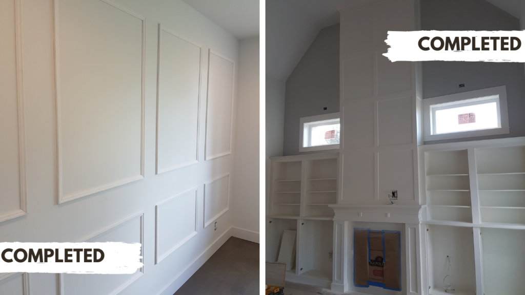 Completed photos of Trim, moulding & finish work